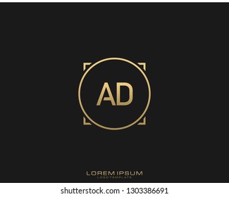 AD Initial logo minimalist template
