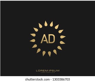 AD Initial logo minimalist template