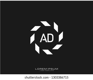 AD Initial logo minimalist template