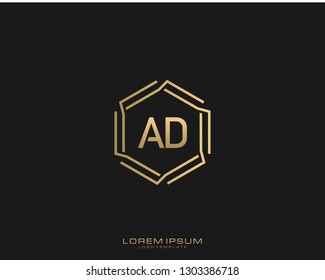 AD Initial logo minimalist template