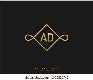 AD Initial logo minimalist template