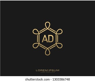 AD Initial logo minimalist template
