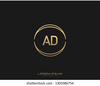 AD Initial logo minimalist template