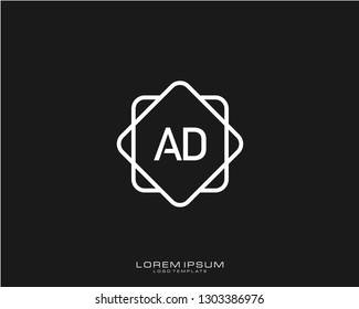 AD Initial logo minimalist template