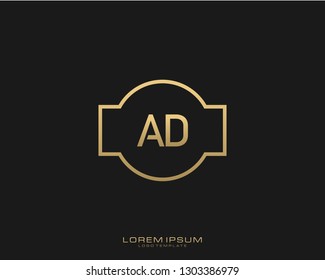 AD Initial logo minimalist template