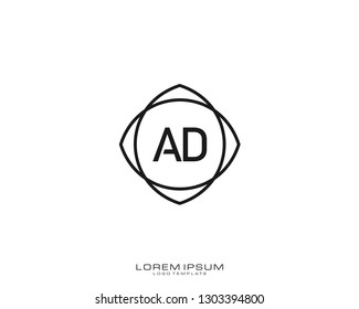 AD Initial logo minimalist template