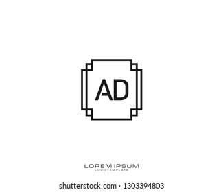 AD Initial logo minimalist template