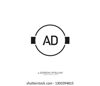 AD Initial logo minimalist template