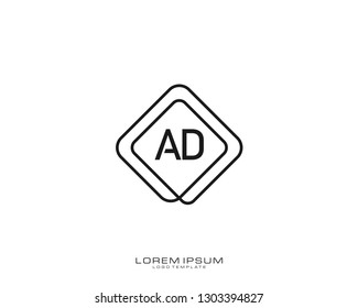 AD Initial logo minimalist template