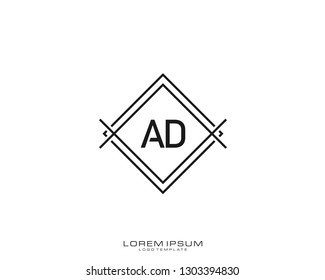AD Initial logo minimalist template
