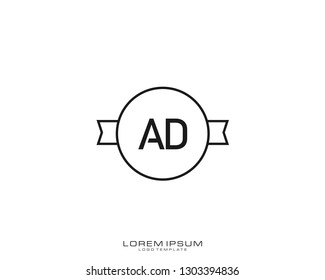 AD Initial logo minimalist template