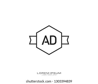 AD Initial logo minimalist template