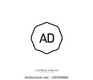 AD Initial logo minimalist template