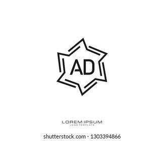 AD Initial logo minimalist template