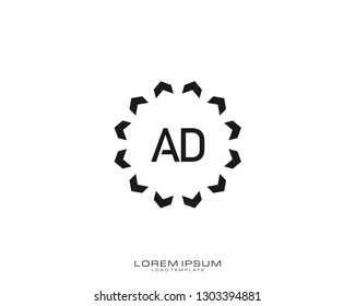 AD Initial logo minimalist template