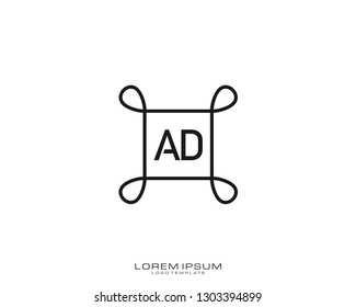 AD Initial logo minimalist template