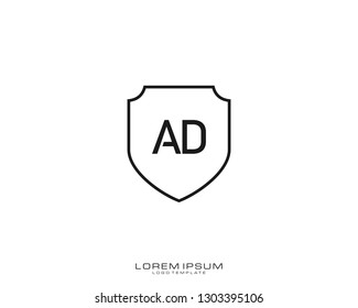 AD Initial logo minimalist template