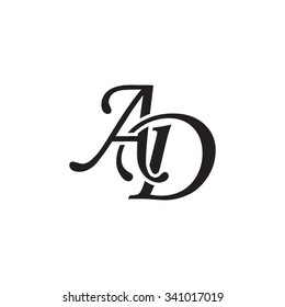 AD initial monogram logo