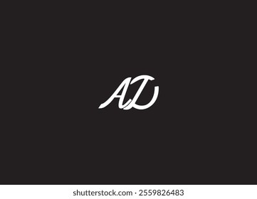 AD initial monogram logo and modern logo design