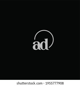 AD initials logo monogram with circles