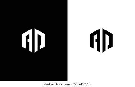 AD letter initial logo design