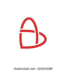 Letras AD logotipo moderno inicial, monograma forma mínima