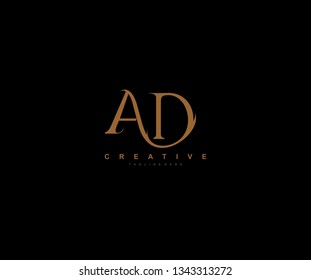 Ad Letter Linked Luxury Premium Monogram Stock Vector (Royalty Free ...