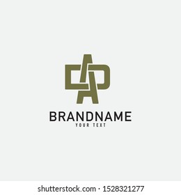 AD Letter Logo With Black Lines Design. Line Letter Symbol Vector Illustration.