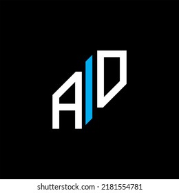 AD letter logo creative design with vector graphic