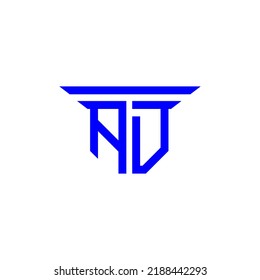 AD letter logo creative design with vector graphic