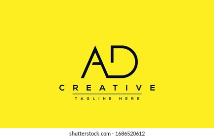 AD Letter Logo Design. Creative Modern A D Letters Icon vector Illustration.