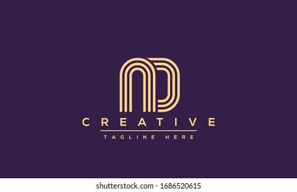 AD Letter Logo Design. Creative Modern A D Letters Icon vector Illustration.