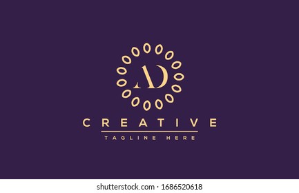 AD Letter Logo Design. Creative Modern A D Letters Icon vector Illustration.