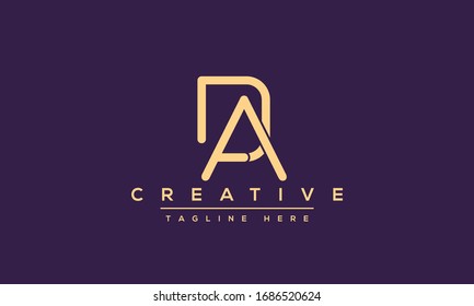 AD Letter Logo Design. Creative Modern A D Letters Icon vector Illustration.