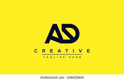 AD Letter Logo Design. Creative Modern A D Letters Icon vector Illustration.