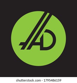 Diseño del logotipo de la carta AD Icono creativo Icono moderno Letras Vector Logotipo