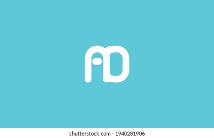 AD Letter Logo Design with Creative Modern Trendy Typography.