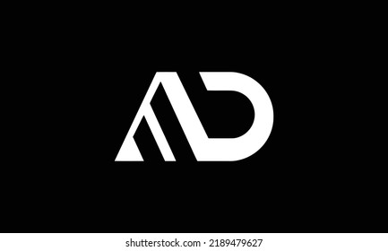 AD Letter Logo Design. Creative Modern A D Letters Icon vector Illustration.