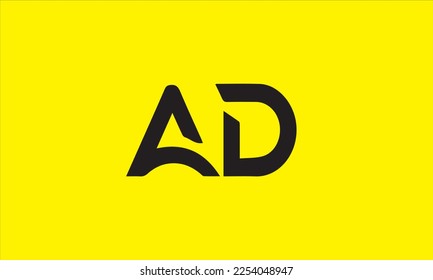 AD Letter Logo Design with Creative