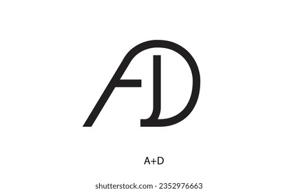 AD Letter Logo Design. Creative Modern A D Letters Icon vector