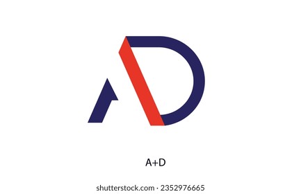 AD Letter Logo Design. Creative Modern A D Letters Icon vector