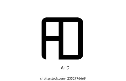 AD Letter Logo Design. Creative Modern A D Letters Icon vector