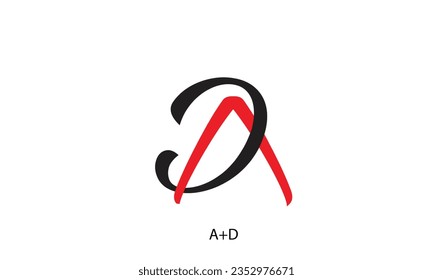 AD Letter Logo Design. Creative Modern A D Letters Icon vector