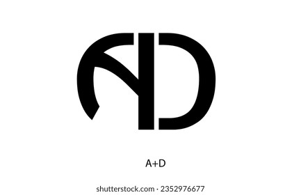 AD Letter Logo Design. Creative Modern A D Letters Icon vector