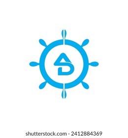 Diseño de logotipo de carta AD con tipografía moderna creativa
