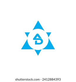 Diseño de logotipo de carta AD con tipografía moderna creativa