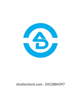 Diseño de logotipo de carta AD con tipografía moderna creativa