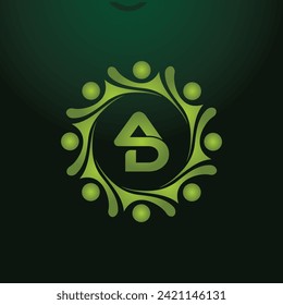 AD Letter Logo Design with Creative Modern Trendy Typography.