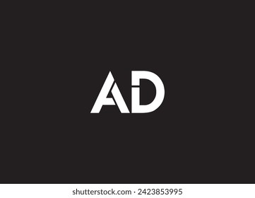 AD Letter Logo Design. Creative Modern A D Letters Icon vector Illustration.