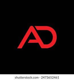 Símbolos de Elementos de diseño de logotipo de letras AD